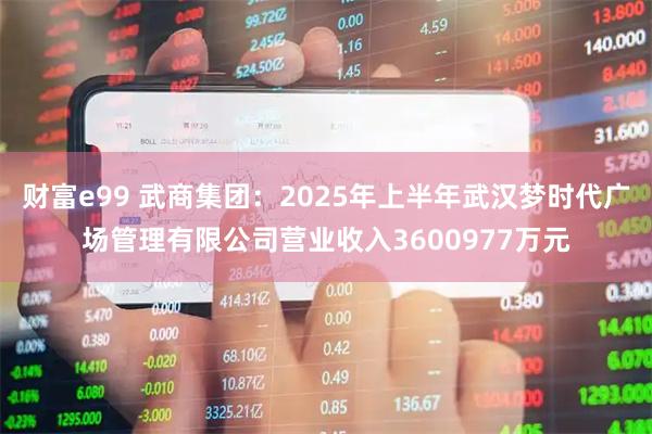 财富e99 武商集团：2025年上半年武汉梦时代广场管理有限公司营业收入3600977万元